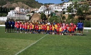 Visita de Vicente del Bosque en el campus de Benahavis de la Fundación Atlético de Madrid